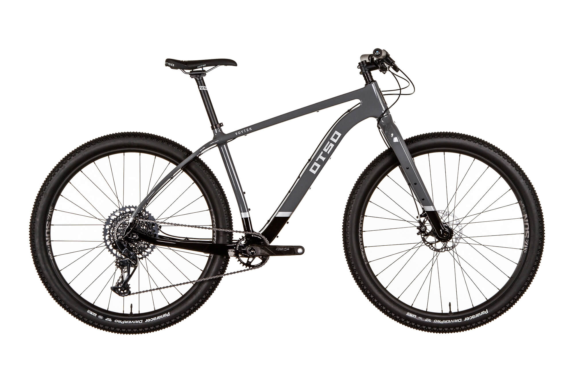 Fat Bike Voytek Otso Winter snow riding, Gray Black color side view mtb tires