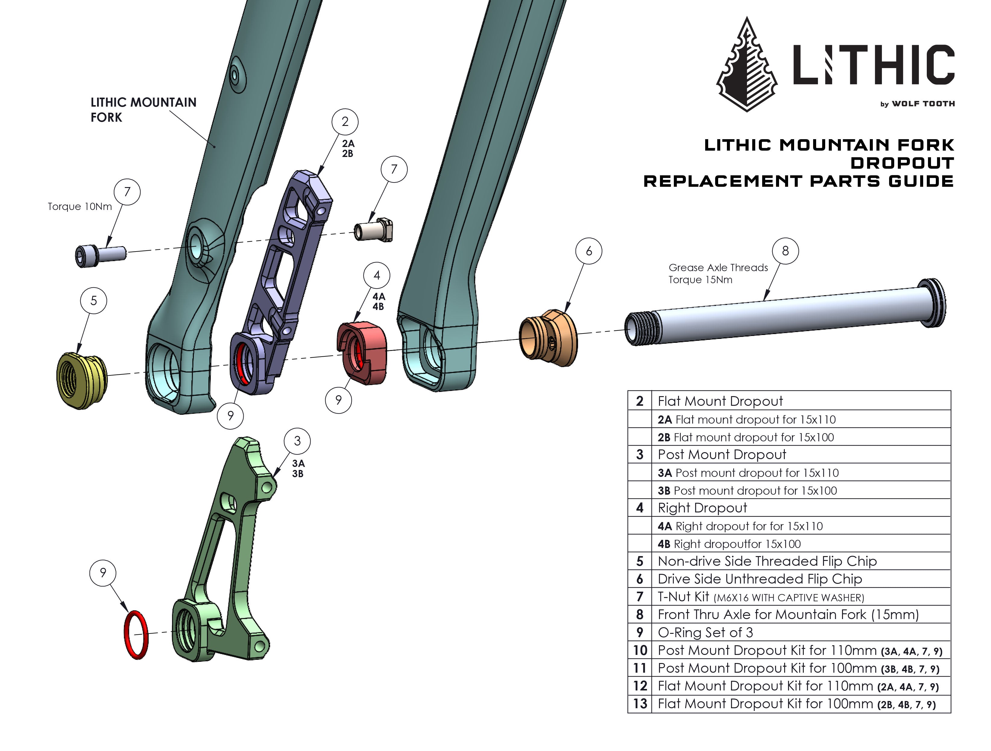 Lithic Carbon Mountain Fork Replacement Parts