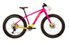 Fat Bike Voytek Otso Winter snow riding, Pink Sunflower color side view Jumbo Jim tires