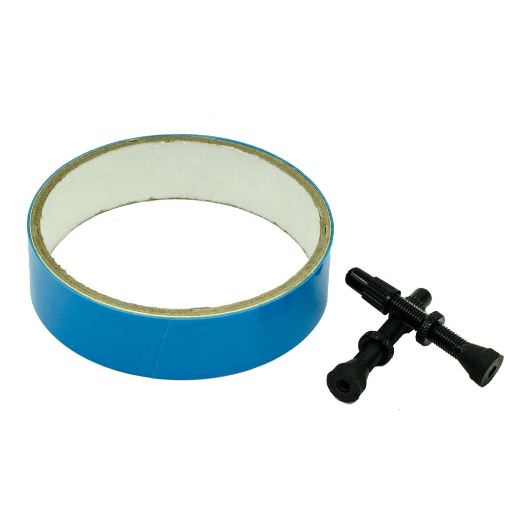 tubeless tape and 2 tubeless valve stems